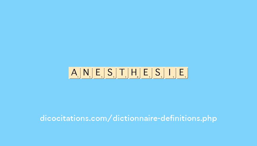 anesthesie anesthesie