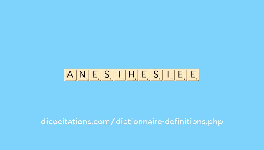 anesthesiee anesthesiee