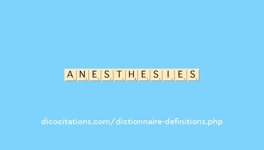 anesthesies