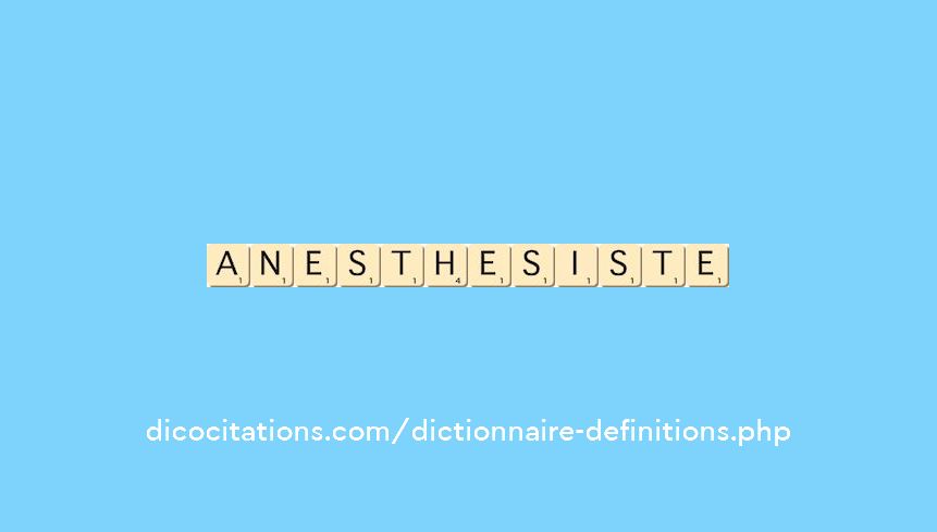 anesthesiste anesthesiste