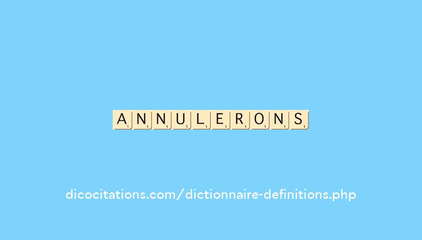 annulerons annulerons
