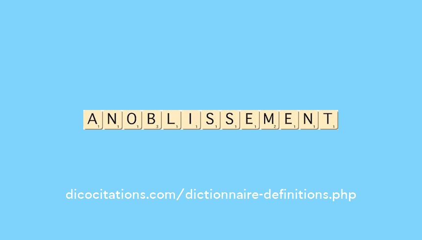 anoblissement