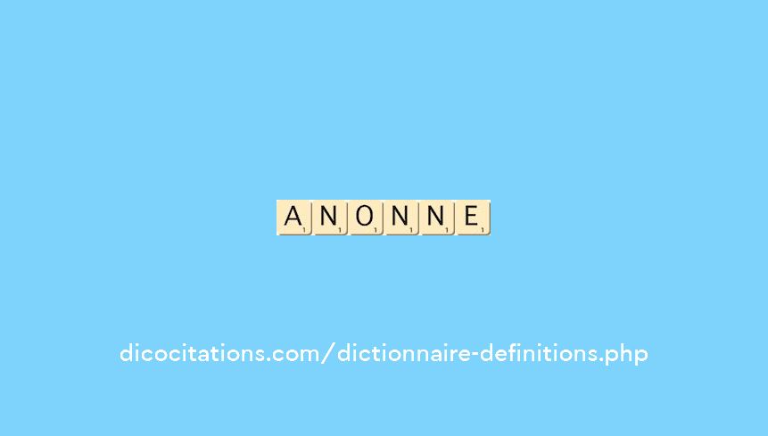 anonne anonne