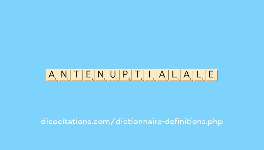 antenuptial--ale