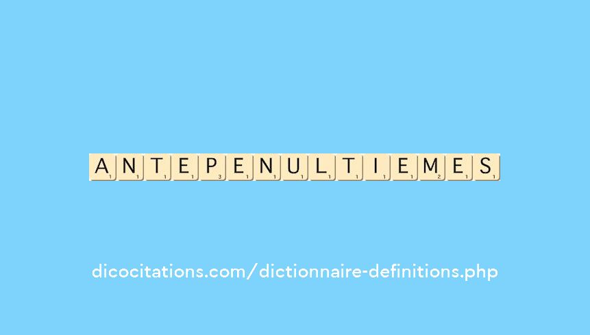 antepenultiemes