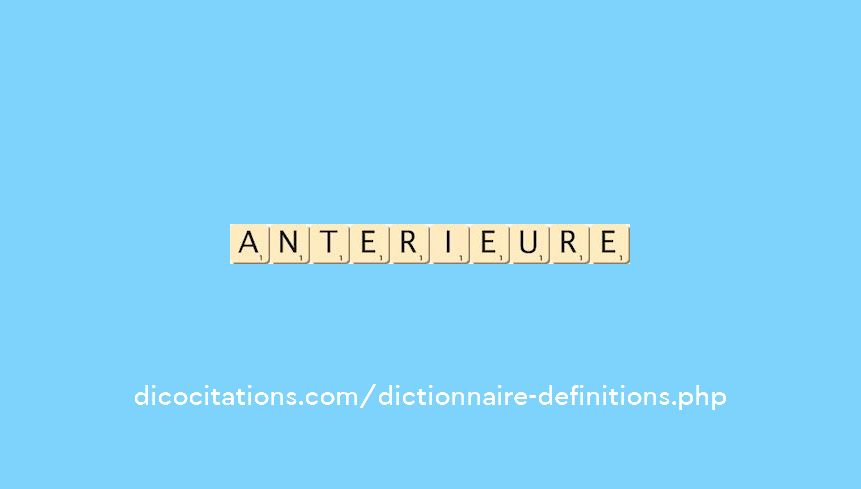 anterieure anterieure