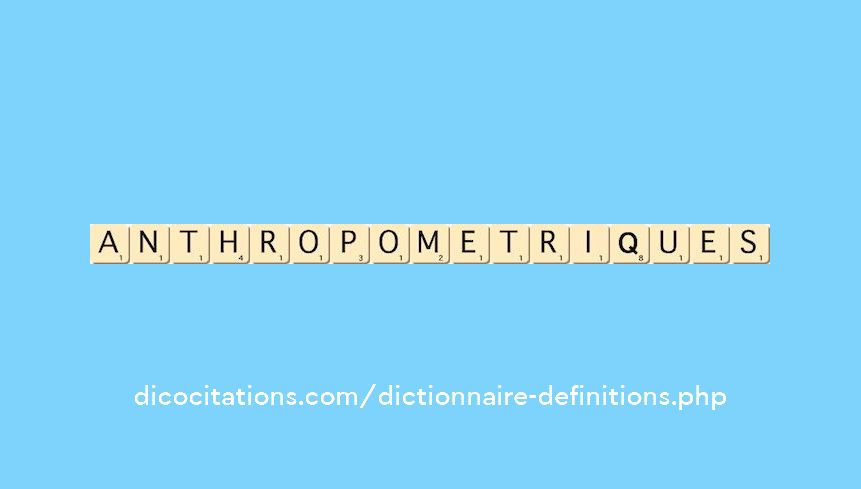 anthropometriques anthropometriques