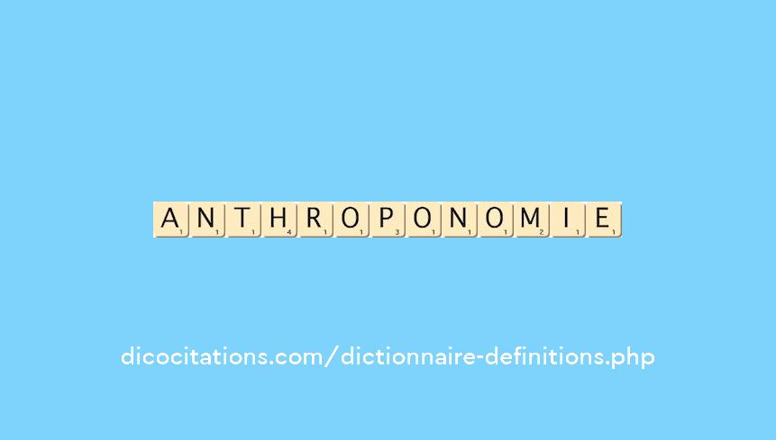 anthroponomie