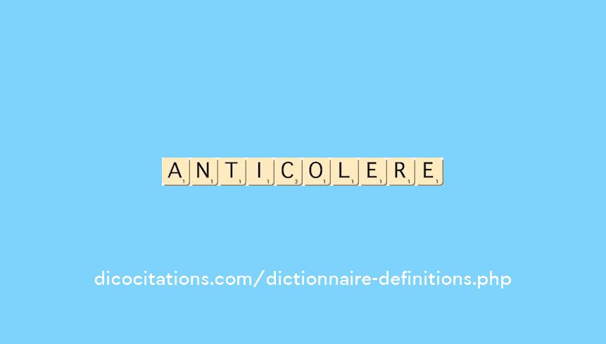 anti-colere anti-colere