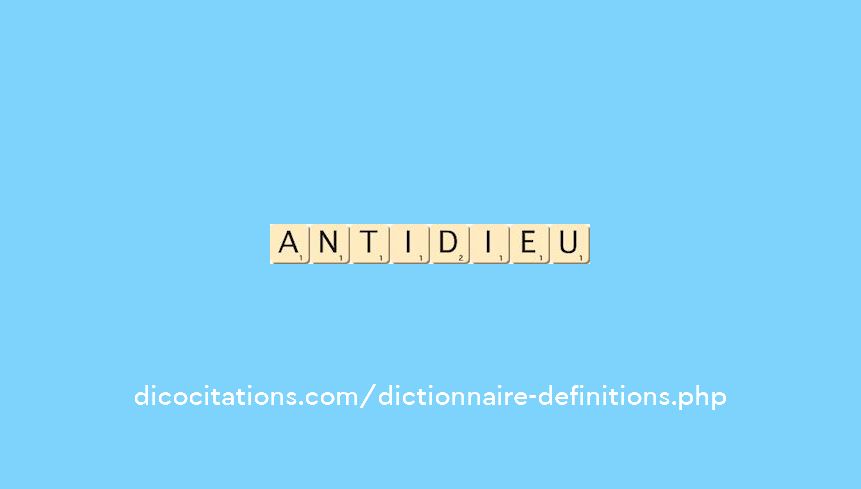 anti-dieu anti-dieu