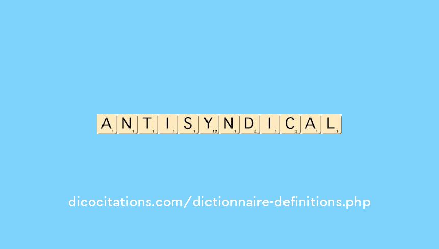 anti-syndical anti-syndical
