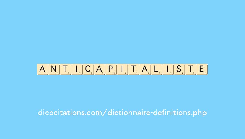 anticapitaliste anticapitaliste