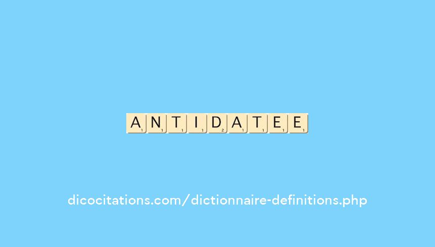 antidatee