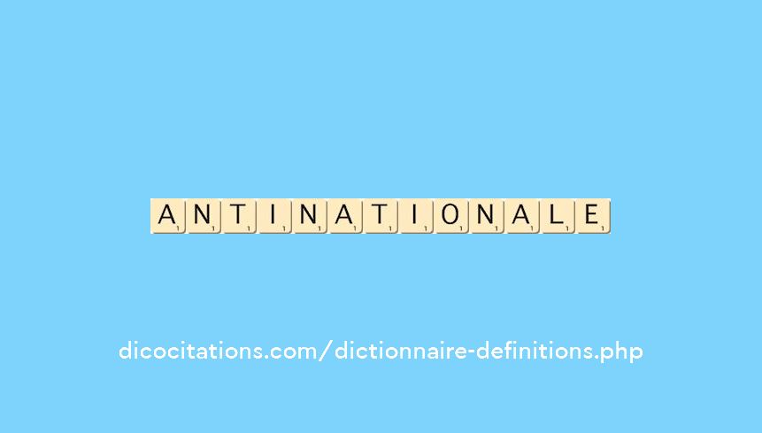 antinationale antinationale