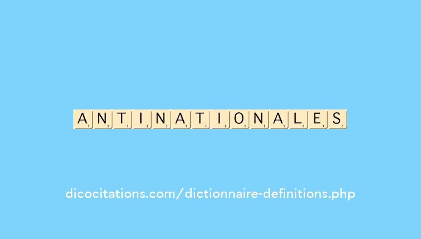antinationales antinationales