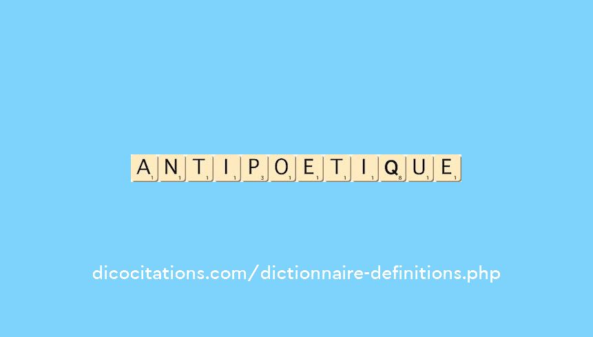 antipoetique