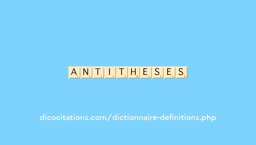 antitheses antitheses