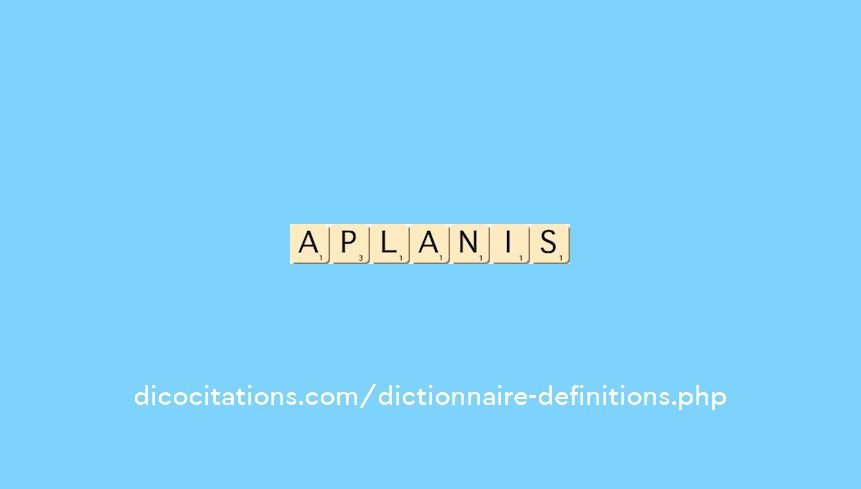 aplanis aplanis