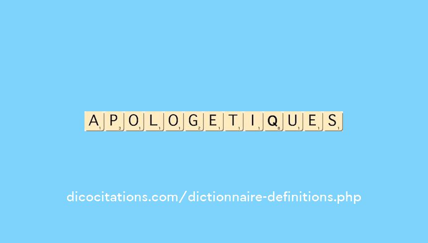 apologetiques apologetiques