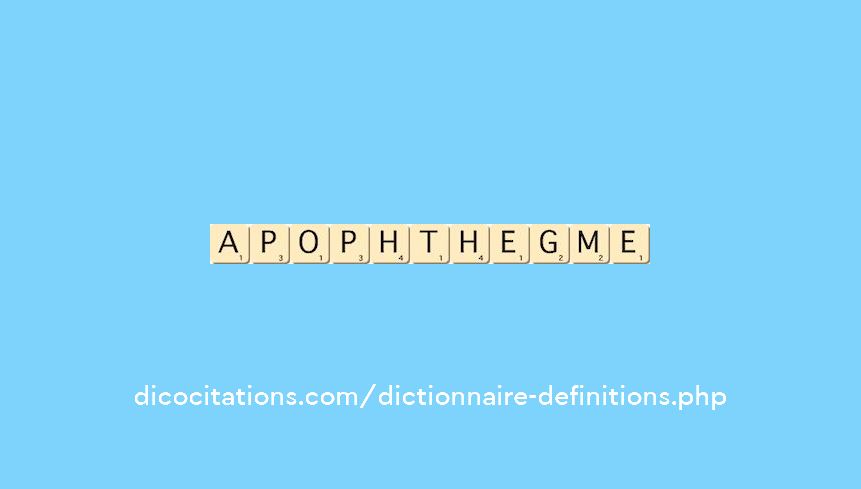 apophthegme