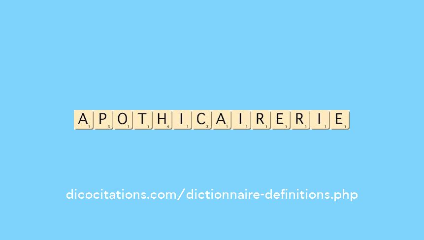 apothicairerie
