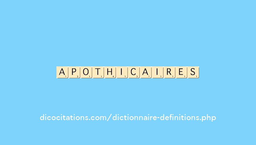 apothicaires apothicaires