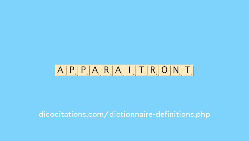 apparaitront apparaitront