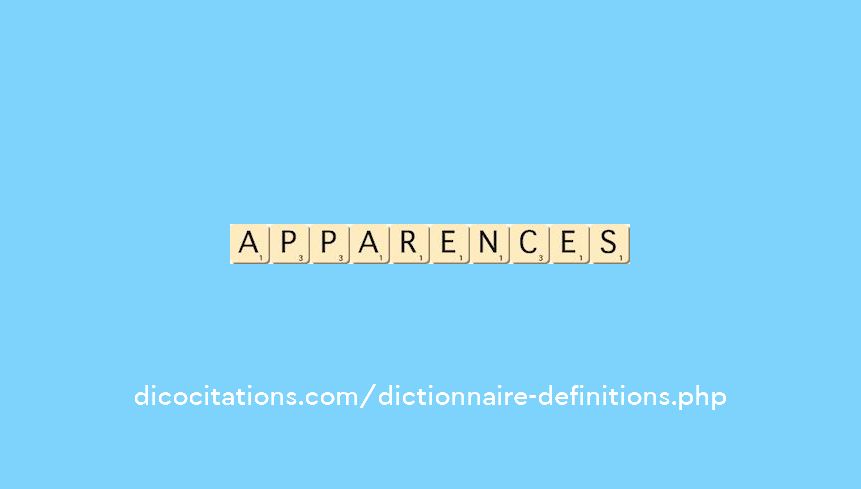 apparences apparences