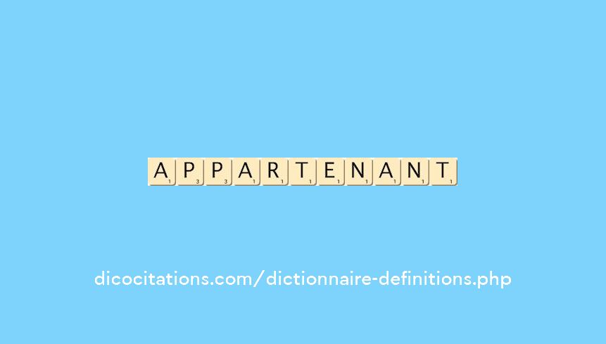 appartenant appartenant