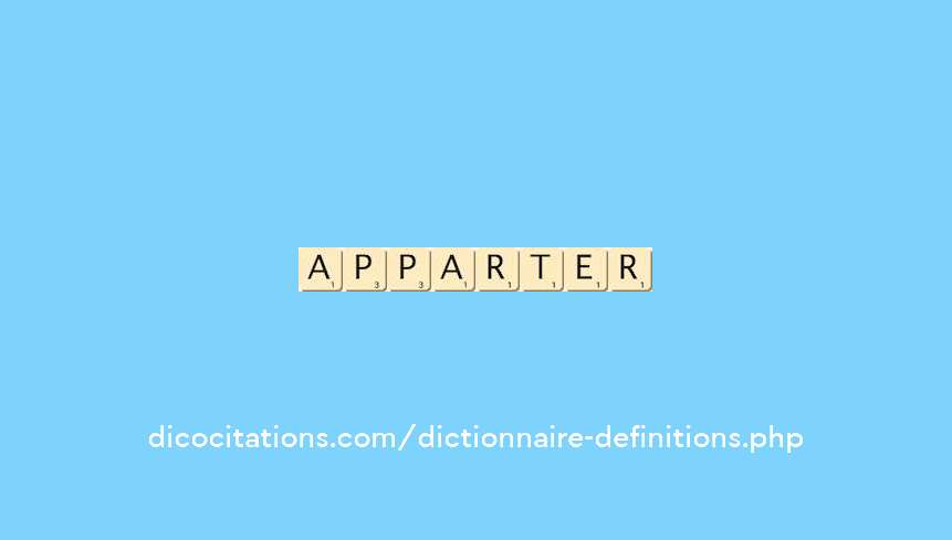 appartenir appartenir