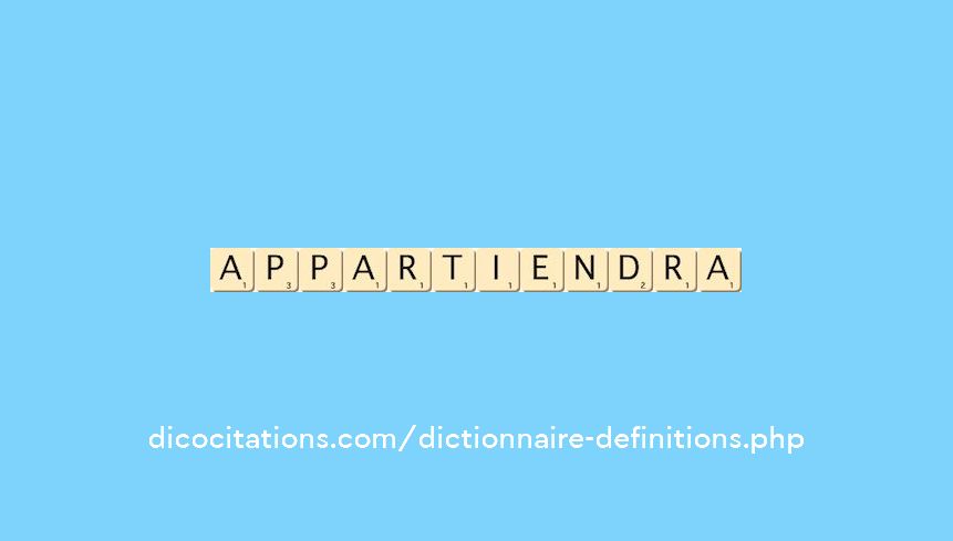 appartiendra appartiendra