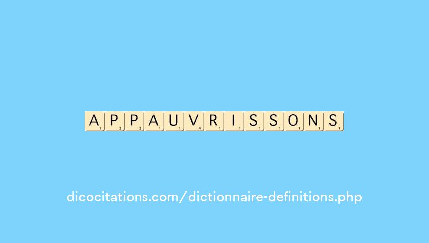 appauvrissons appauvrissons