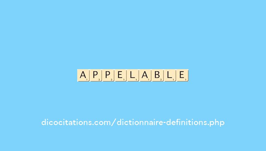 appelable