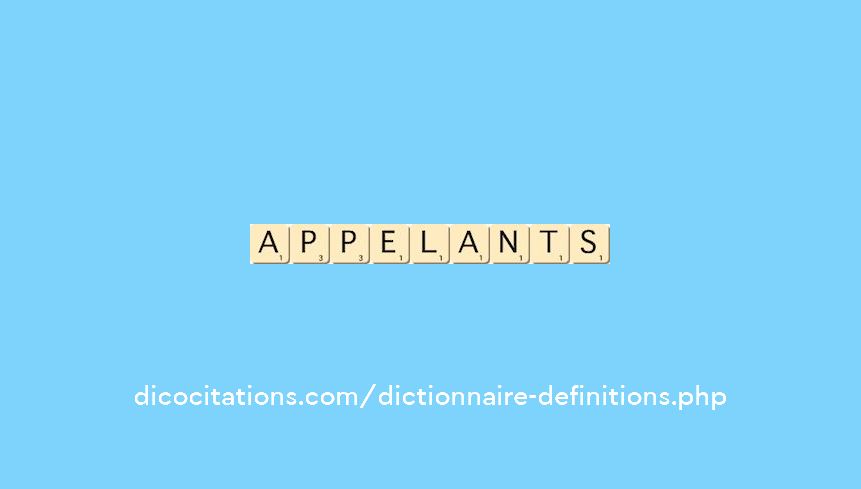 appelants appelants