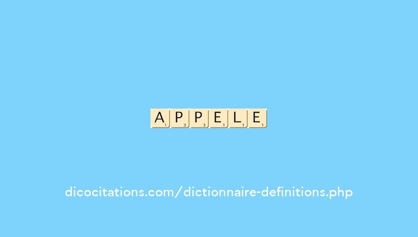 appele appele