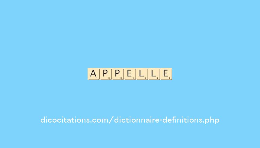 appelle
