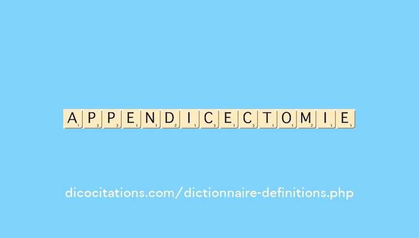 appendicectomie appendicectomie
