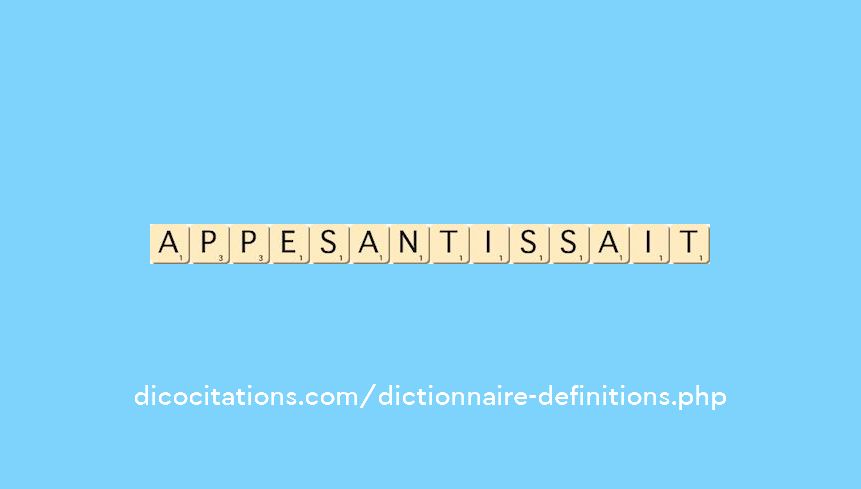 appesantissait