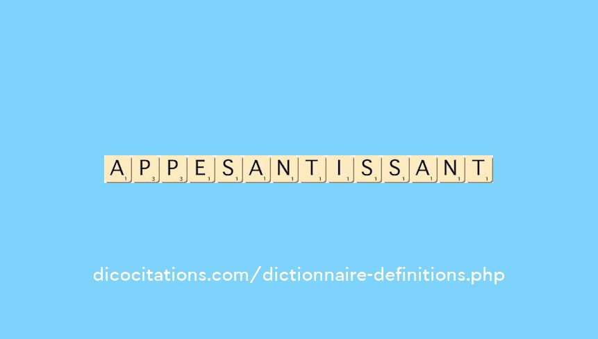 appesantissant appesantissant