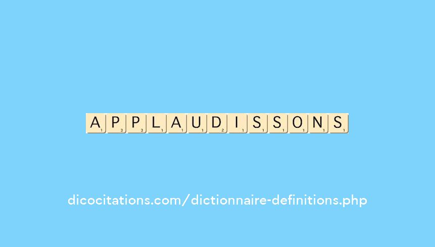 applaudissons applaudissons