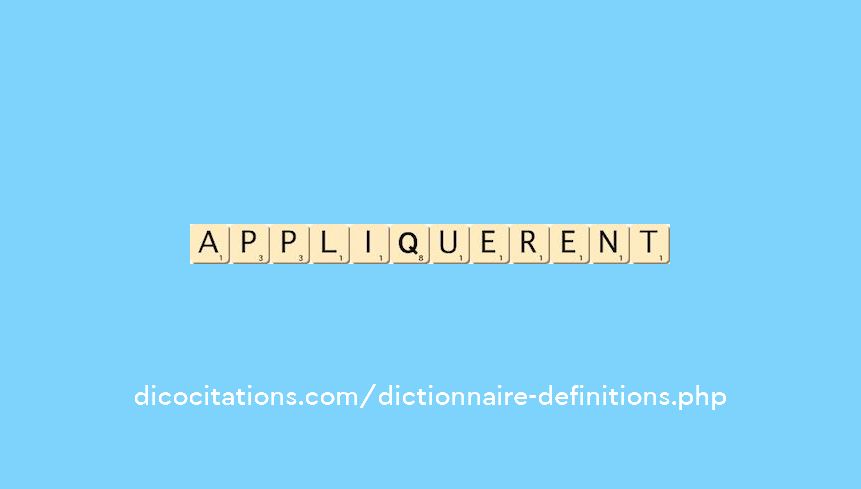 appliquerent appliquerent