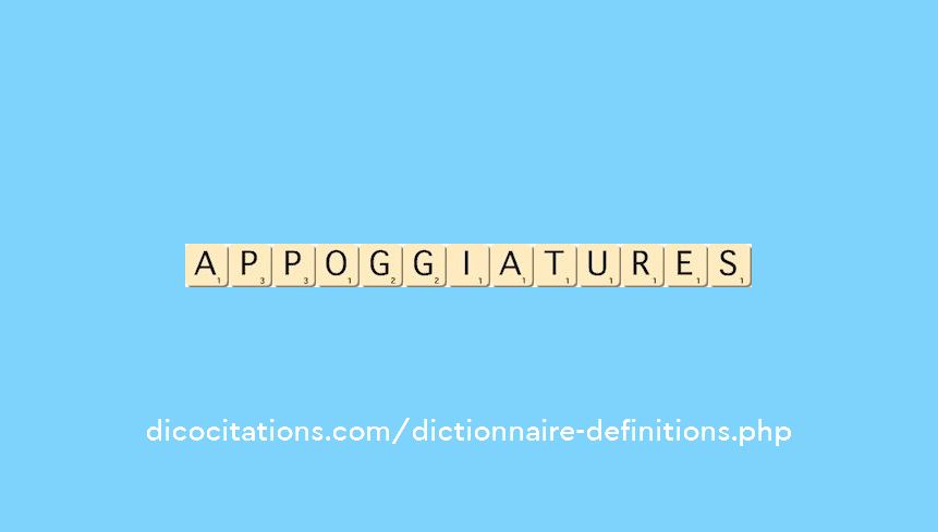 appoggiatures appoggiatures