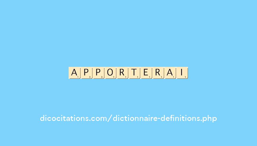 apporterai apporterai