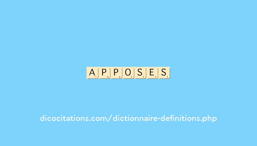 apposes apposes
