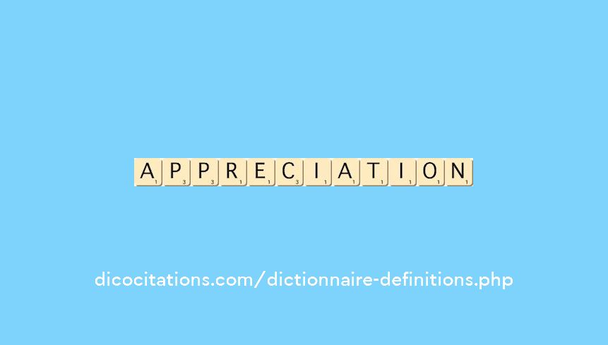 appreciation