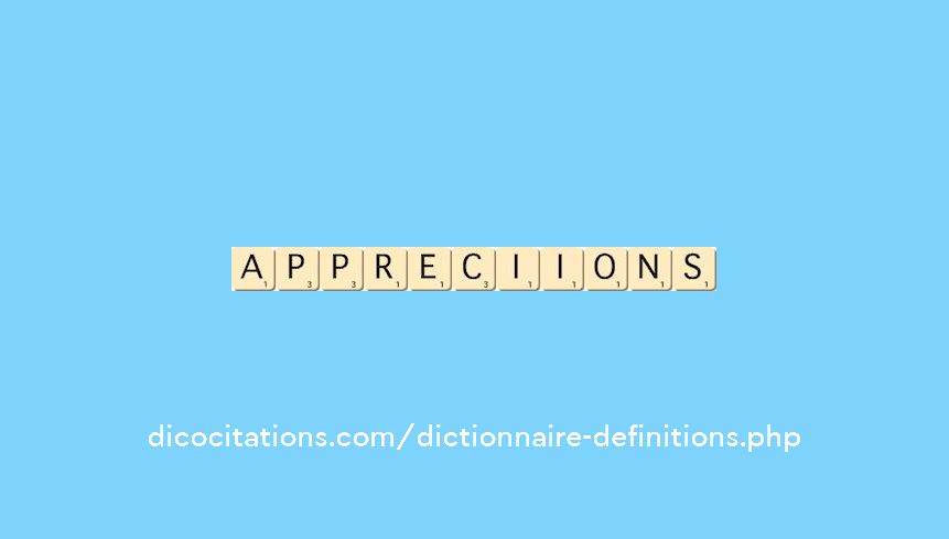 appreciions appreciions