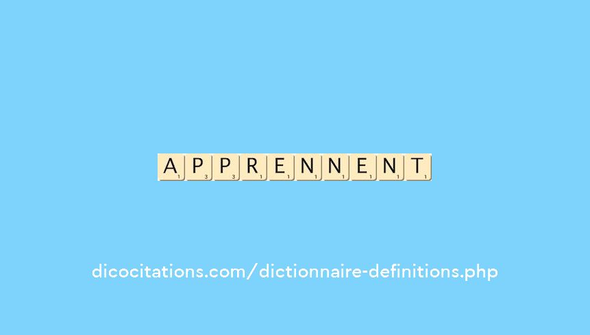 apprennent apprennent