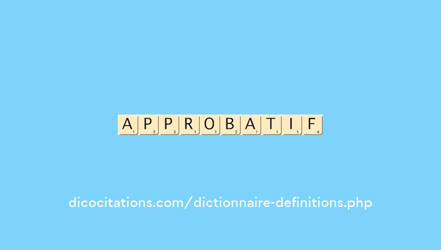 approbatif approbatif