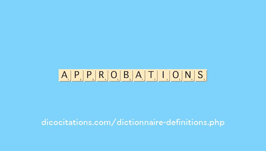 approbations