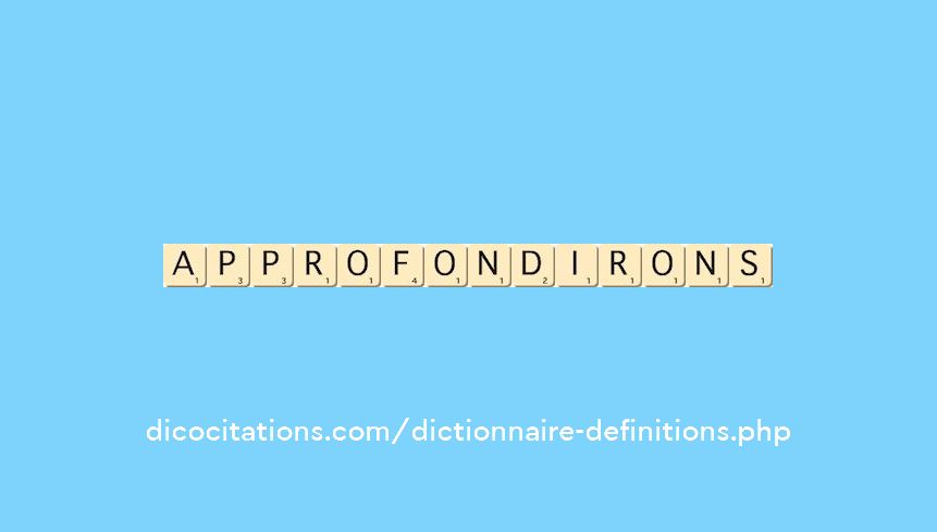 approfondirons approfondirons